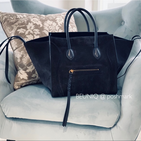 Celine Handbags - Authentic CELINE Phantom Midnight suede bag